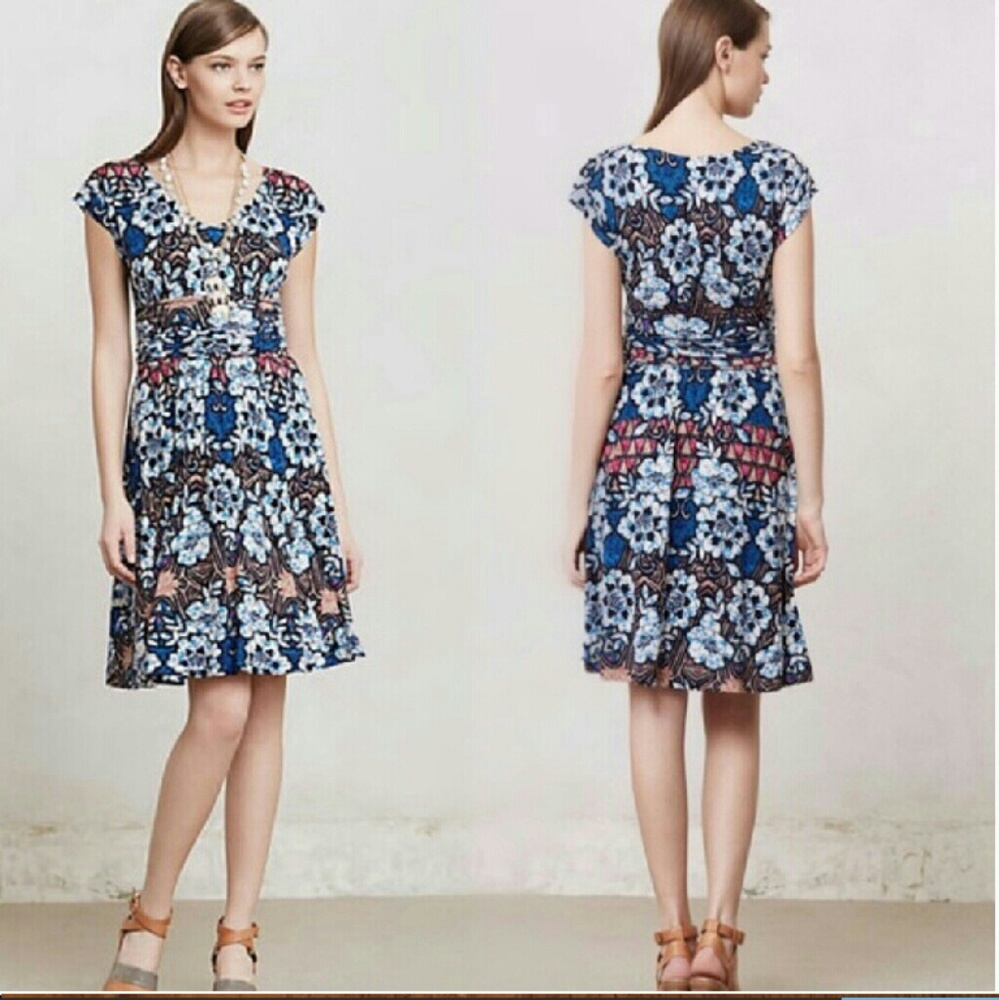 Meadow Rue🌸Anthropologie Gardenia Floral Dress